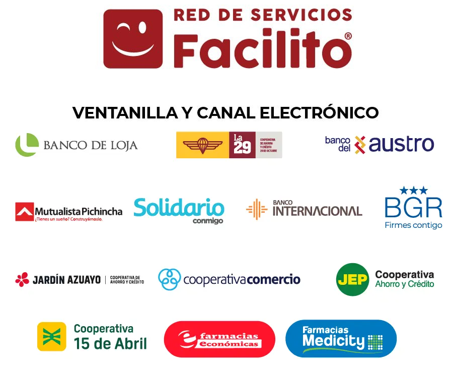 Red Facilito Insituciones 1 Canales de Pago